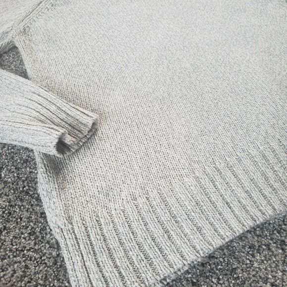 AYLA Sweater Cut Out Shoulder Beige‎ Marbled LARGE Francesca's - Picture 6 of 13